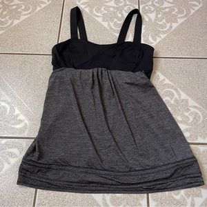 lululemon athletica Charcoal and Black Tank Top